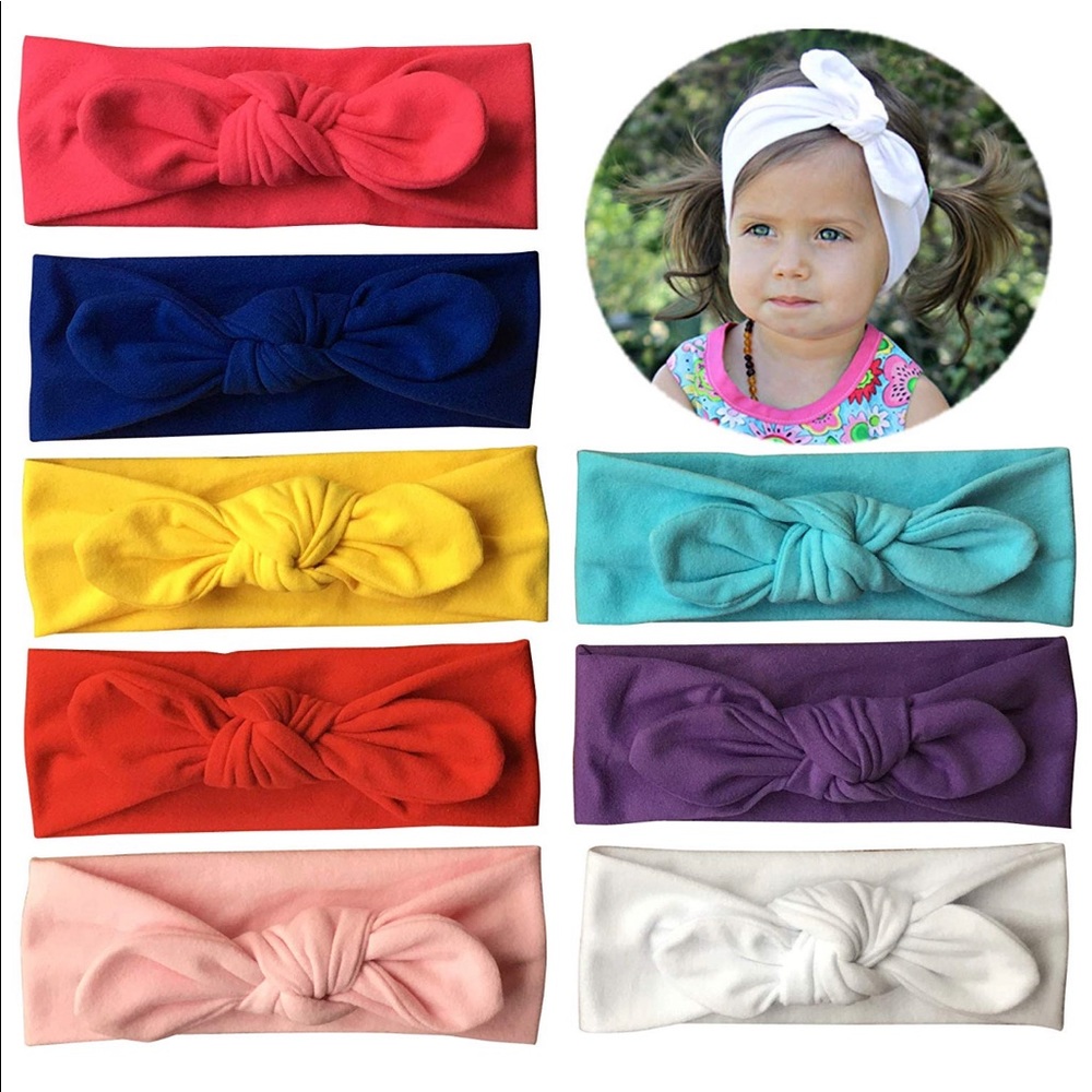 Baby Girls Headbands Pack of 10 Plus Legwarmer